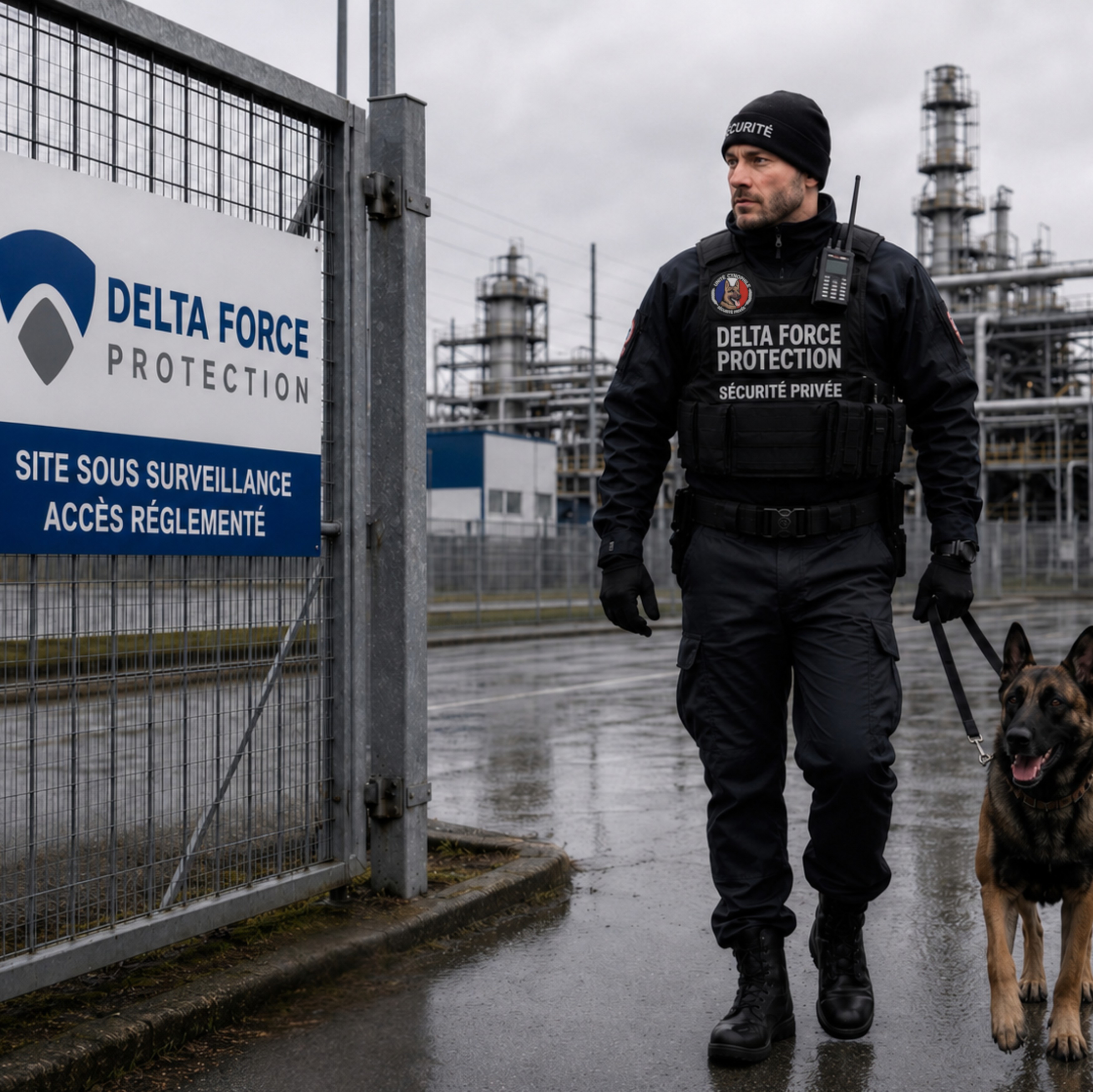 Sécurité cynophile par Delta-Force Protection